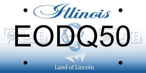 EODQ50 Illinois License Plate