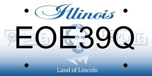 EOE39Q Illinois License Plate