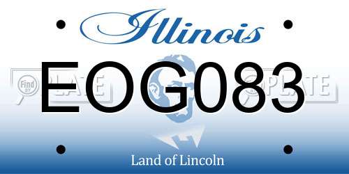 EOG083 Illinois License Plate
