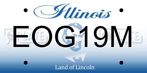 EOG19M Illinois License Plate