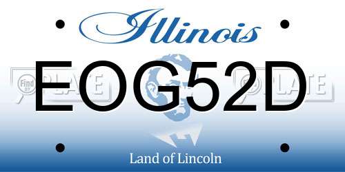 EOG52D Illinois License Plate