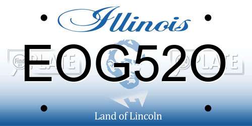 EOG52O Illinois License Plate