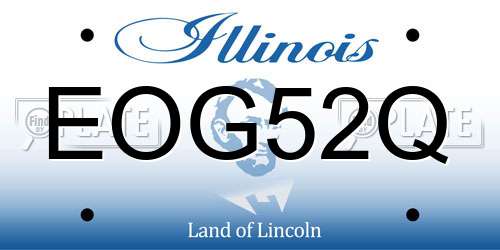 EOG52Q Illinois License Plate