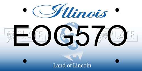 EOG57O Illinois License Plate