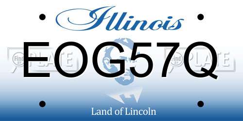 EOG57Q Illinois License Plate