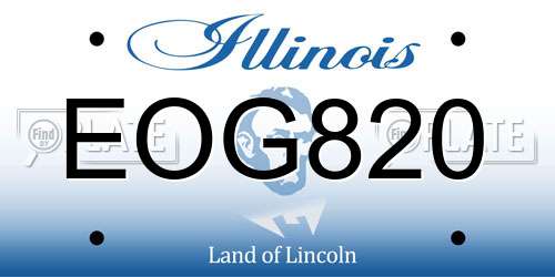 EOG820 Illinois License Plate