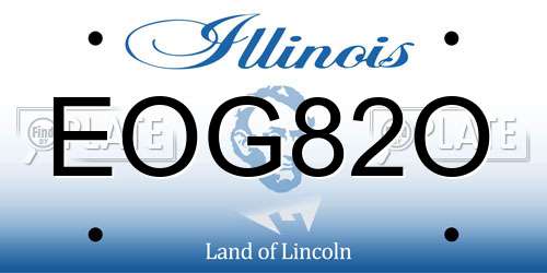 EOG82O Illinois License Plate