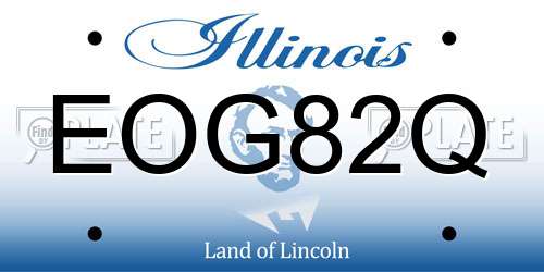 EOG82Q Illinois License Plate