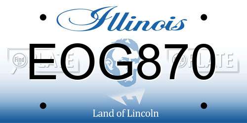 EOG870 Illinois License Plate