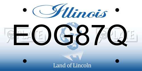 EOG87Q Illinois License Plate