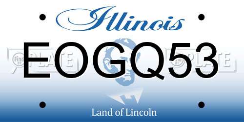 EOGQ53 Illinois License Plate