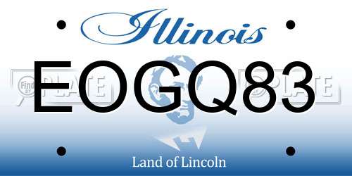 EOGQ83 Illinois License Plate