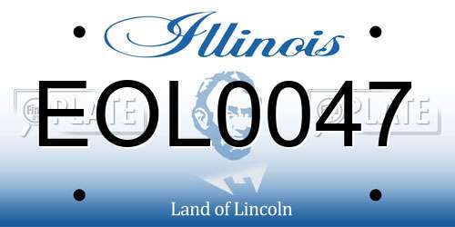 EOL0047 Illinois License Plate
