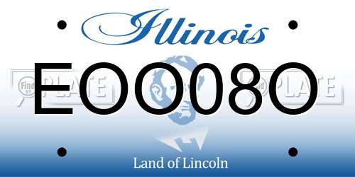 EOO08O Illinois License Plate