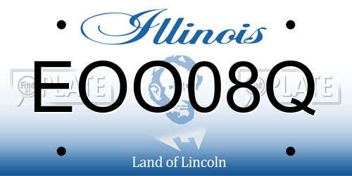 EOO08Q Illinois License Plate