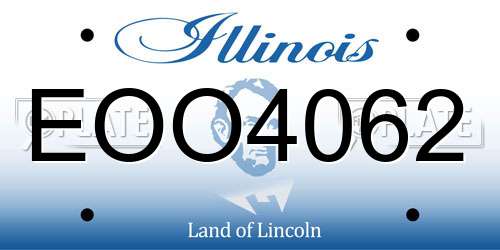 EOO4062 Illinois License Plate