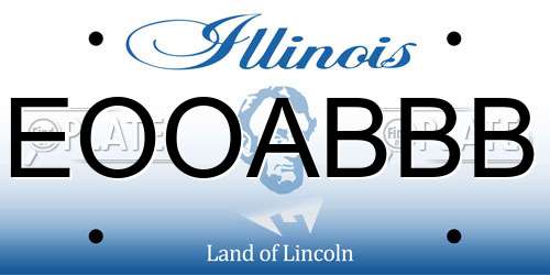 EOOABBB Illinois License Plate