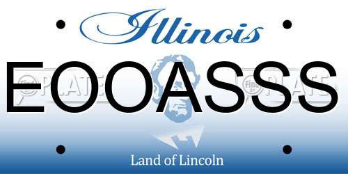 EOOASSS Illinois License Plate