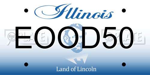 EOOD50 Illinois License Plate