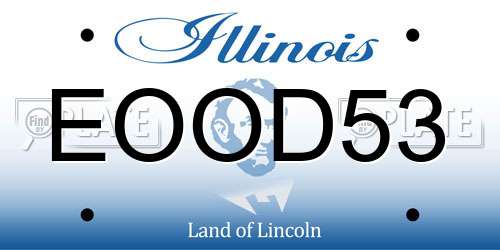 EOOD53 Illinois License Plate