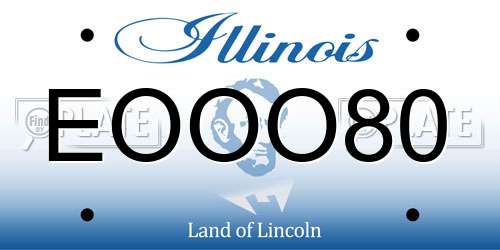 EOOO80 Illinois License Plate