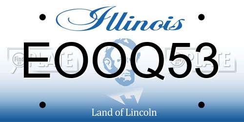 EOOQ53 Illinois License Plate