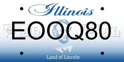 EOOQ80 Illinois License Plate