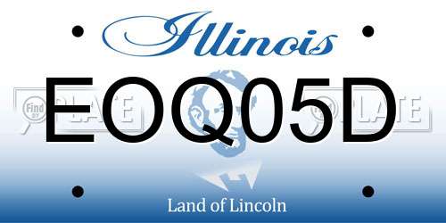 EOQ05D Illinois License Plate