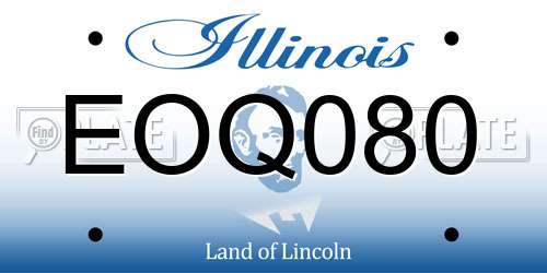 EOQ080 Illinois License Plate