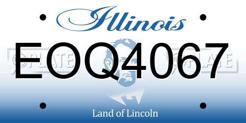 EOQ4067 Illinois License Plate
