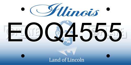EOQ4555 Illinois License Plate