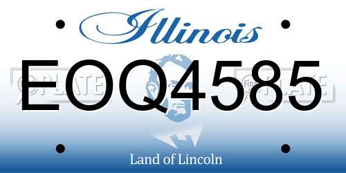 EOQ4585 Illinois License Plate