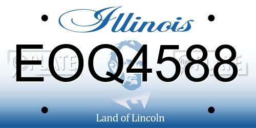 EOQ4588 Illinois License Plate