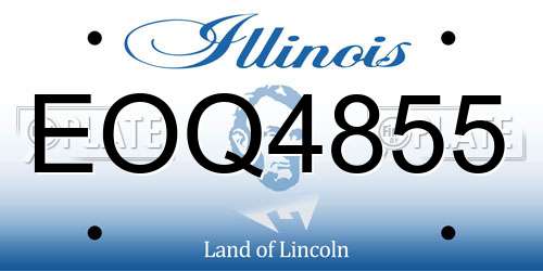 EOQ4855 Illinois License Plate