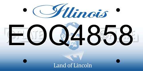 EOQ4858 Illinois License Plate