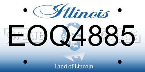 EOQ4885 Illinois License Plate