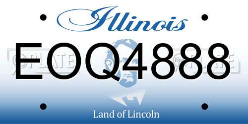 EOQ4888 Illinois License Plate