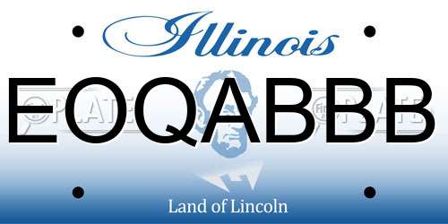 EOQABBB Illinois License Plate