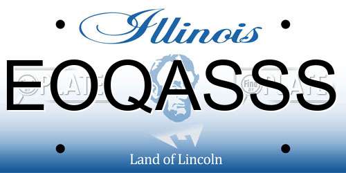 EOQASSS Illinois License Plate