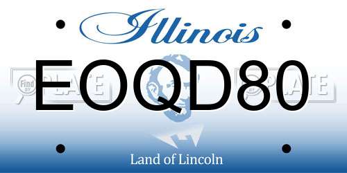 EOQD80 Illinois License Plate