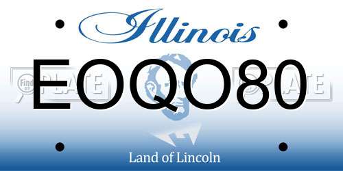 EOQO80 Illinois License Plate