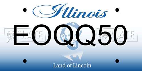 EOQQ50 Illinois License Plate