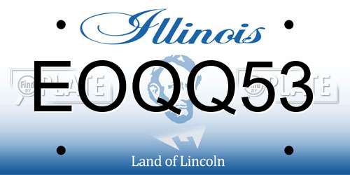 EOQQ53 Illinois License Plate