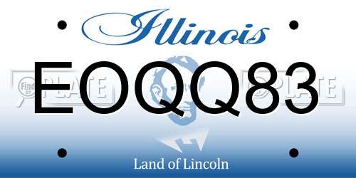 EOQQ83 Illinois License Plate