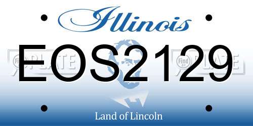 EOS2129 Illinois License Plate