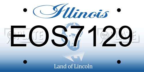 EOS7129 Illinois License Plate