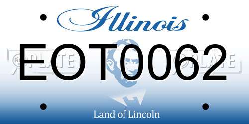 EOT0062 Illinois License Plate