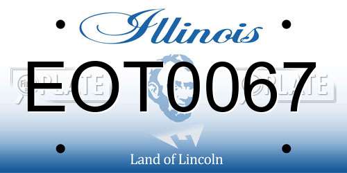 EOT0067 Illinois License Plate
