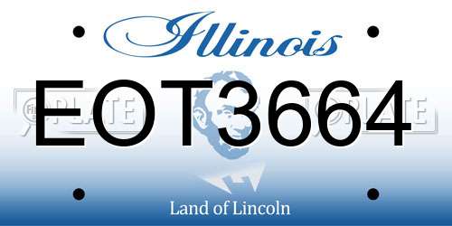EOT3664 Illinois License Plate