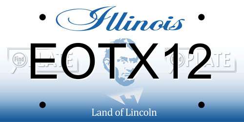 EOTX12 Illinois License Plate